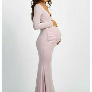 Beautiful pink blush maternity gown